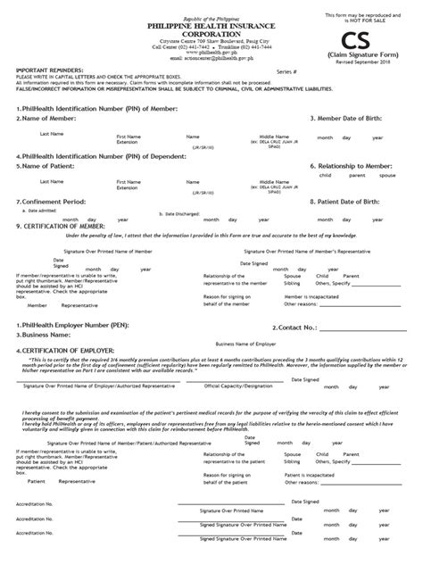 UPDATED CLAIM SIGNATURE FORM (CSF) AS A DOWNLOAD.